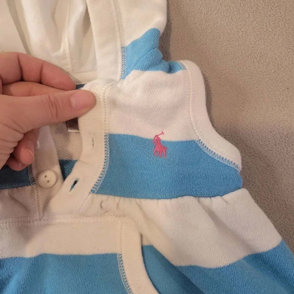 Ralph lauren Striped Hoodie Dress Size 6 months